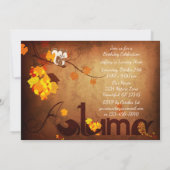 Invitation Écureuil mignon Automne Automne Anniversaire Invit (Dos)