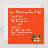Invitation Écureuils de Valentine (Dos)
