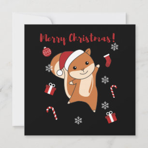 Invitation Écureuils Noël Animaux d'hiver