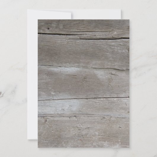 Invitation Edelweiss sur mariage campagnard rustique en bois  (Dos)