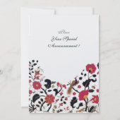 Invitation EDEN, Rouge, Champagne noir et blanc Metallic (Dos)