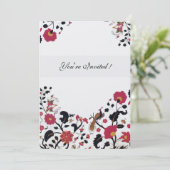 Invitation EDEN, Rouge, Champagne noir et blanc Metallic (Debout devant)