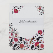 Invitation EDEN, Rouge, Noir et Blanc Ice Metallic (Devant / Derrière)