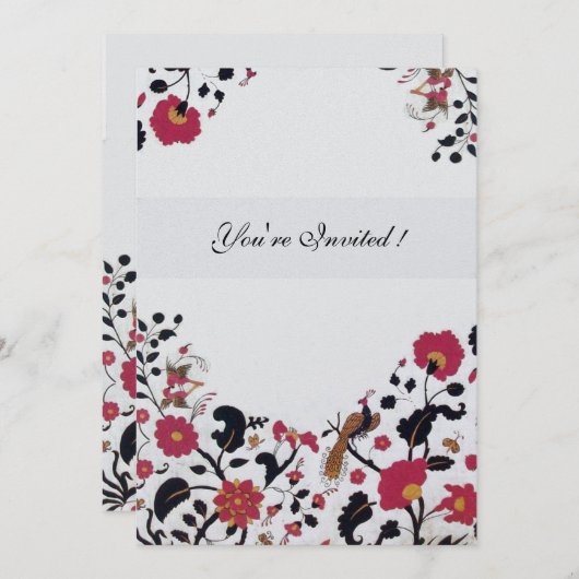 Invitation EDEN, Rouge, Noir et Blanc Ice Metallic (Devant / Derrière)