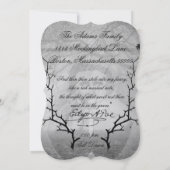 Invitation Edgar Allan Poe Parti d'Halloween (Dos)