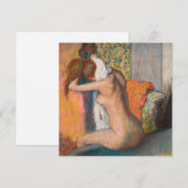 Invitation Edgar Degas - Après le bain, une femme essuie le c (Devant / Derrière)