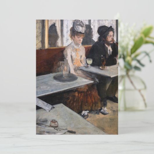 Invitation Edgar Degas - Dans un café / L'Absinthe (Debout devant)