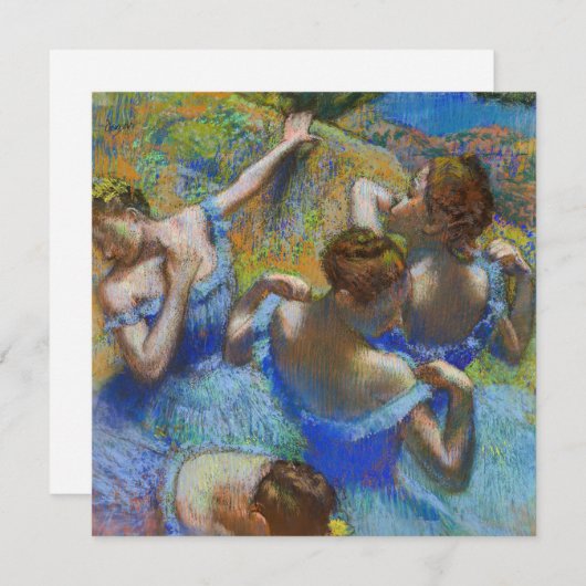 Invitation Edgar Degas - Danseurs Bleus (Devant / Derrière)