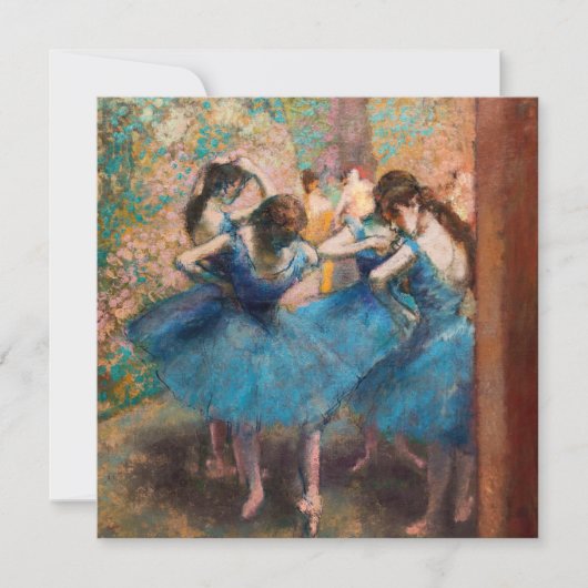 Invitation Edgar Degas - Danseurs en bleu (Devant)