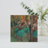 Invitation Edgar Degas - Danseurs, rose et vert (Debout devant)