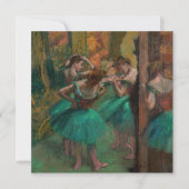 Invitation Edgar Degas - Danseurs, rose et vert (Devant)