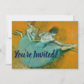 Invitation Edgar Degas Danseuses à la barre Impression : Art (Devant)