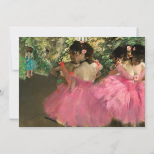 Invitation Edgar Degas - Danseuses en rose