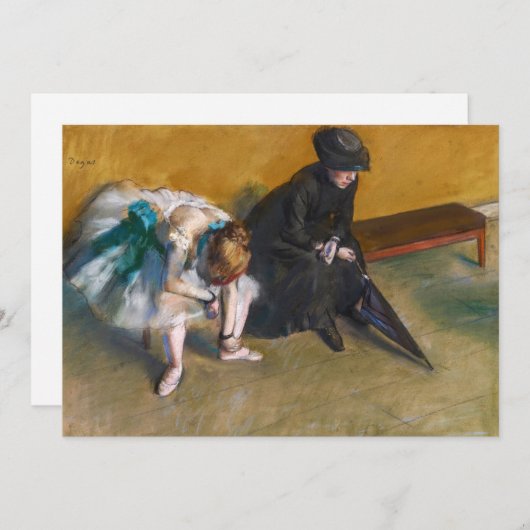 Invitation Edgar Degas - En attente (Devant / Derrière)