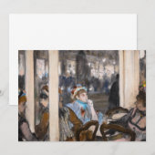 Invitation Edgar Degas - Femmes sur une terrasse de café en s (Devant / Derrière)