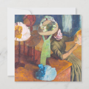 Invitation Edgar Degas - La boutique de chapeaux