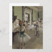 Invitation Edgar Degas - La Classe de danse (Devant / Derrière)