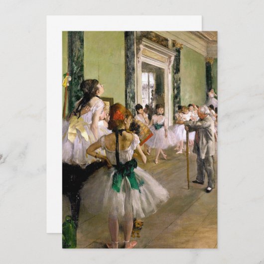 Invitation Edgar Degas La Classe de Danse (Devant / Derrière)
