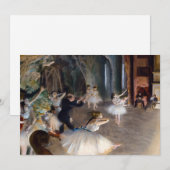 Invitation Edgar Degas - La répétition du ballet sur scène (Devant / Derrière)
