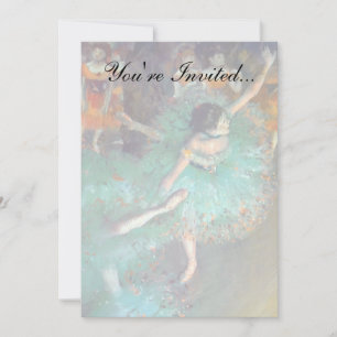 Invitation Edgar Degas - Les Danseurs Verts - Danse de ballet