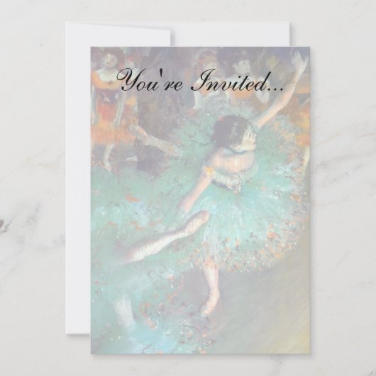 Invitation Edgar Degas - Les Danseuses Vertes - Danse de Ball (Devant)