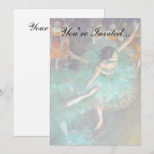 Invitation Edgar Degas - Les Danseuses Vertes - Danse de Ball (Devant / Derrière)