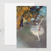 Invitation Edgar Degas - L'Étoile / Danseur sur scène (Devant / Derrière)