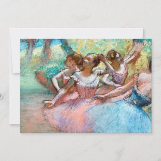 Invitation Edgar Degas - Quatre Ballerinas sur scène (Devant)