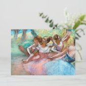 Invitation Edgar Degas - Quatre Ballerinas sur scène (Debout devant)