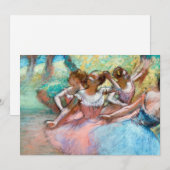 Invitation Edgar Degas - Quatre Ballerinas sur scène (Devant / Derrière)