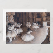 Invitation Edgar Degas - Répétition de ballet sur scène (Devant / Derrière)