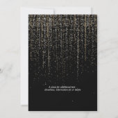 Invitation Edgy Chic Champagne Parties scintillant Garland (Dos)