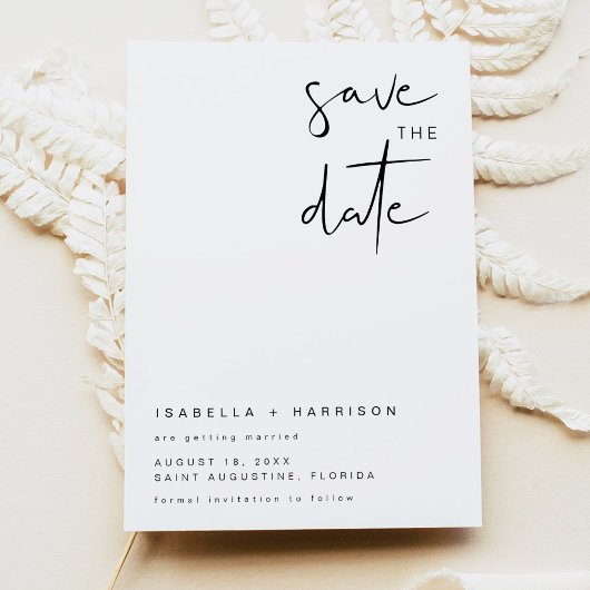 Invitation Edgy Modern Minimum Simple Save the Date