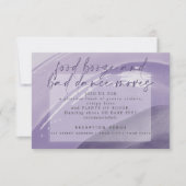 Invitation Edgy Watercolor Stroke Plum Réception (Devant)