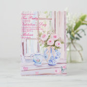 Invitation éditable à la fête du thé de la Saint-V (Debout devant)