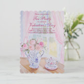 Invitation éditable à la fête du thé de la Saint-V (Debout devant)