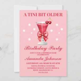Invitation Editable A Tini Bit Ancien Martini fête d'annivers