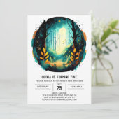 Invitation Editable Adventure Nature Woodland Anniversaire (Debout devant)