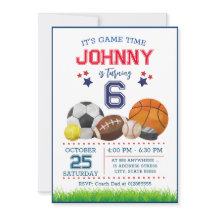 Editable All Star Sports Anniversaire Fête Invitat