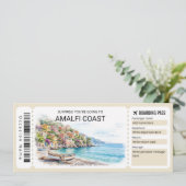 Invitation Editable Amalfi Coast Trip Boarding Pass Ticket (Debout devant)