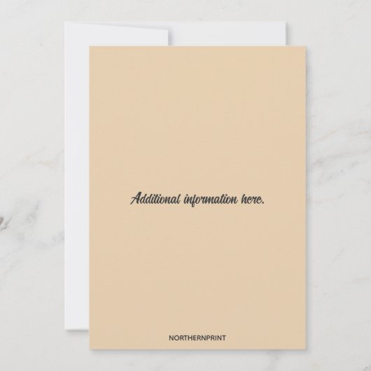 Invitation Editable Automne Breeze Fleurs sauvages (Dos)