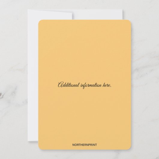 Invitation Editable Automne laisse l'invitation (Dos)