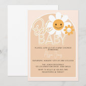 Invitation Editable, Baby shower, Oh Bébé, Neutre sur le genr (Devant / Derrière)