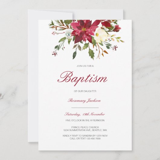 Invitation Editable Baptism Invite, Custom Baptism Invita (Devant)