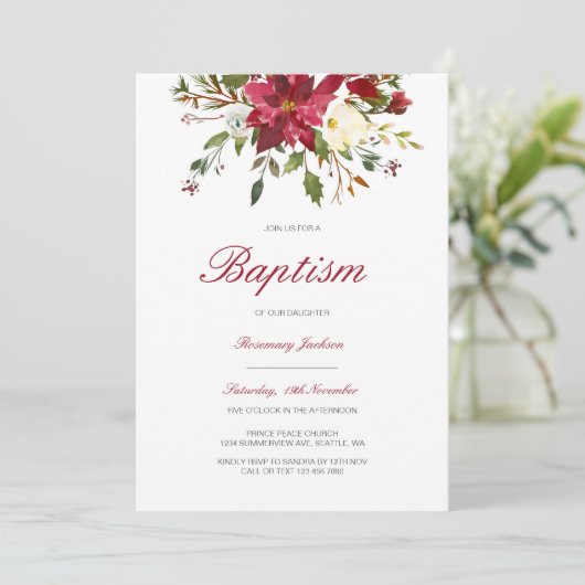Invitation Editable Baptism Invite, Custom Baptism Invita (Debout devant)