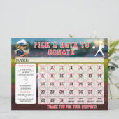 Invitation Editable Baseball Fundraiser Calendar  (Debout devant)