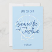 Invitation Editable Beach Wedding Save the Date Card (Dos)