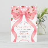 Invitation Editable Berry Sweet Baby Shower Invitation, Blush (Debout devant)