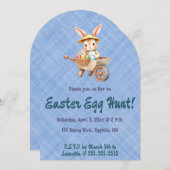 Invitation Editable Bunny Easter Egg Hunt (Devant / Derrière)