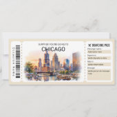 Invitation Editable Chicago Trip Boarding Pass Ticket (Devant)